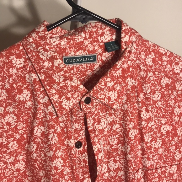 Red/white printed button down - Picture 2 of 2